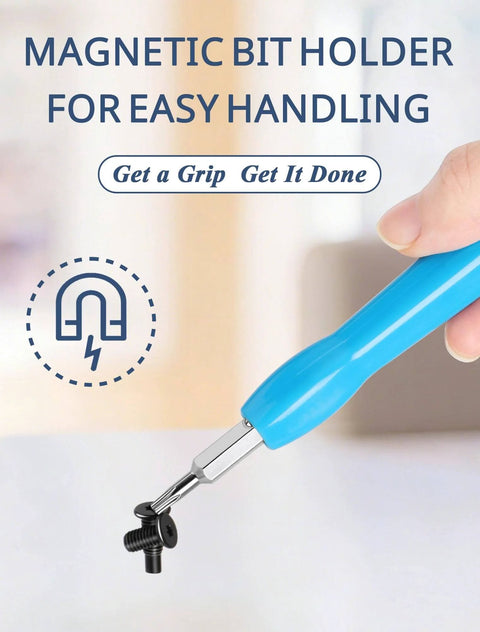 All In One Doorbell Screwdriver Replacement Kit With Double Ended Torx T6 T15 And 20 Security Screws For Battery Change And WiFi Password Reset Fits All Video Doorbell Models Easy Install And Secure Removal with magnetic bit holder in use