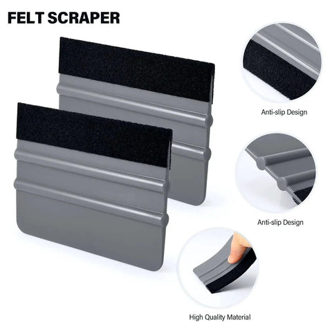 Vehicle Vinyl Wrap and Window Tint Tool Kit for Car Wrapping DIY Pros felt squeegee with anti-slip design in high-quality material