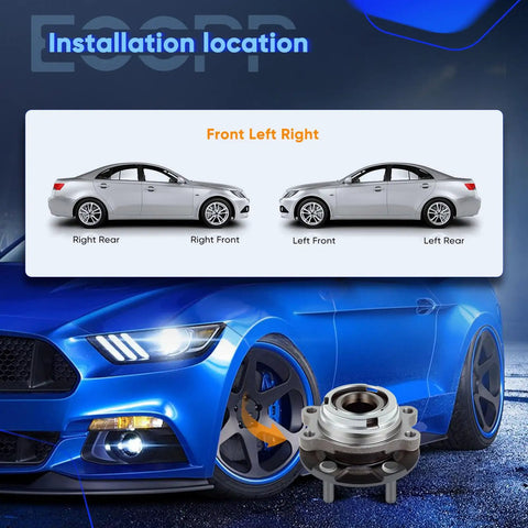 Front Wheel Hub Bearing Assembly For Nissan Altima 2007 Through 2013 2.5L FWD Left And Right Pair OE 513294 ABS Compatible