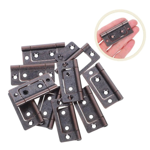 Heavy Duty Quiet Door Hinges For Cabinets And Closets 10 Pack Thickened Steel With High Load Capacity And Adjustable Alignment for noise reduction.