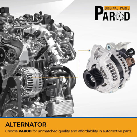 Alternator 105 Amp 12 Volt With CW 7 Groove Pulley Direct Fit Replacement For Daily Driving Honda and Acura models image