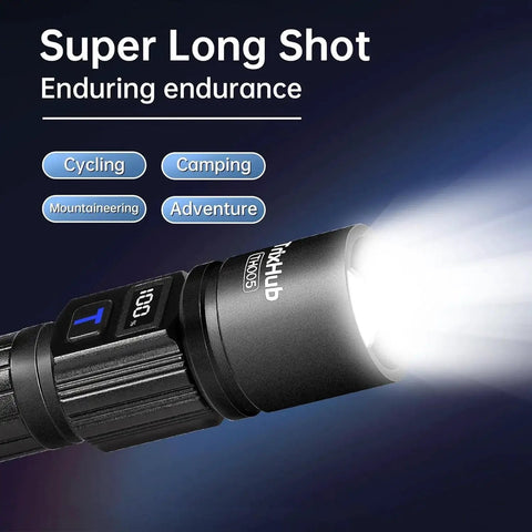 Rechargeable LED Flashlights 2 Pack With 5 Modes And Zoomable Beam LCD Battery Level Display USB Rechargeable Handheld Torches