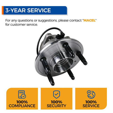 Rear Wheel Hub Bearing Assembly Pair For 2010-2017 Chevy Equinox And 2010-2017 GMC Terrain With ABS 512440 product view