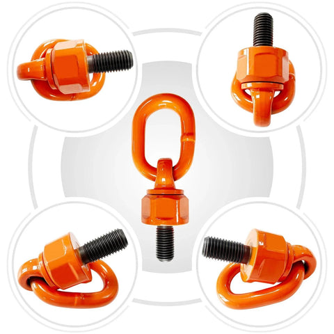 M12x19 Metric Thread Universal Swivel Hoist Ring With 360 Degree Rotation Made From Alloy Steel Tensile Strength Over 1080 MPa