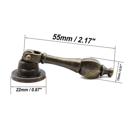 Antique Vintage Pulls With Pendant For Dresser Drawer Cabinet Furniture Bronze Zinc Alloy 5 Pack Includes Screws For Easy Installation Total Length 95mm Pendant Style Handles In Bronze Finish For Chest Wardrobe Cupboard And Other Furniture