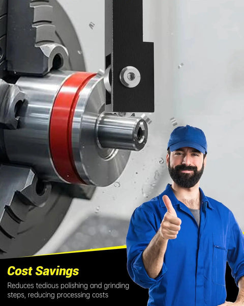 Pro Grade Upgraded Mini Lathe Roller Burnishing Tool With Bearing Steel Balls For Conventional And CNC Lathes in use