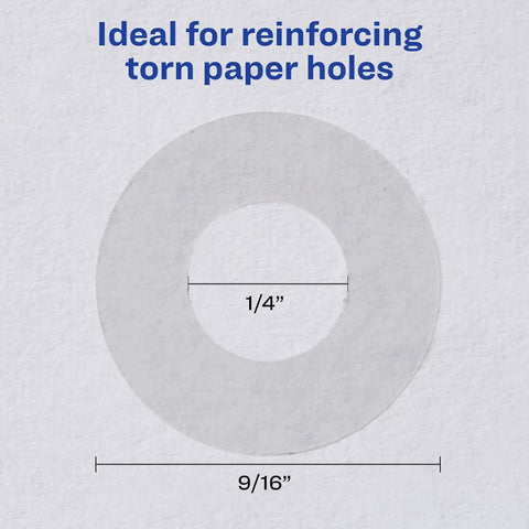 Clear Hole Reinforcement Labels For 3 Hole Punched Pages One Quarter Inch Diameter Non Printable Durable Polyvinyl Stickers