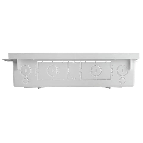 Side view of 30 Inch Media Enclosure For Home Networking And Cable Management, Recessed White ABS Box For Structured Wiring