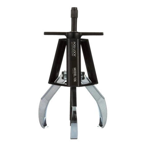 Three Jaw Manual Puller With 10 Ton Capacity And 6 Inch Reach For Bearing And Pulley Extraction, One Quarter Inch To Seven Inch Spread