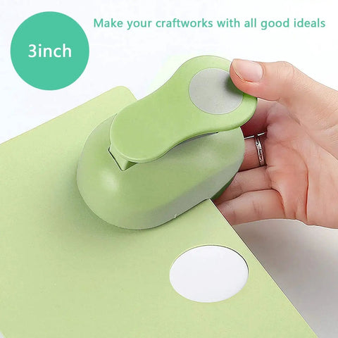 3 Inch Circle Hole Punch For Crafting And Scrapbooking Green Large Circle Punch For Cards Albums Gift Wrapping Photos DIY Projects