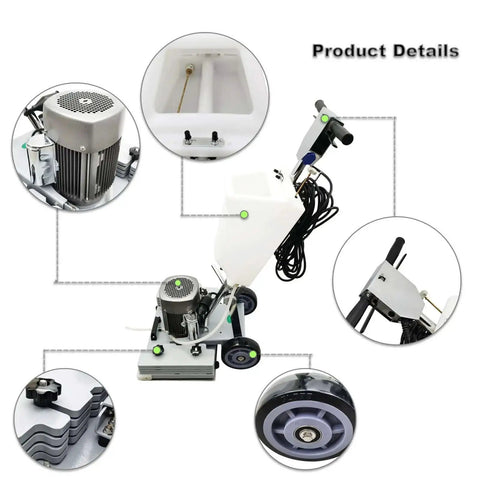Industrial Floor Scrubber Grinding Machine With 3.43 Gal Capacity, 2834 RPM Polisher With 1500W Pure Copper Motor, 20x14.2 In Brush Disk