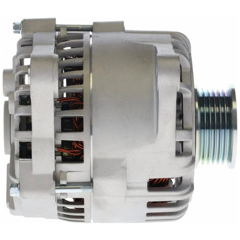 New Alternator For Ford Ranger And Mazda B2300 2001 Through 2009 Two Point Three Liter Engine Replacement shown from side view