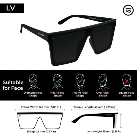 Polarized Work Sunglasses With Dope Side Shield Frames And Black Matte Finish, UV Protection, Built For Nightlife And Day Jobs