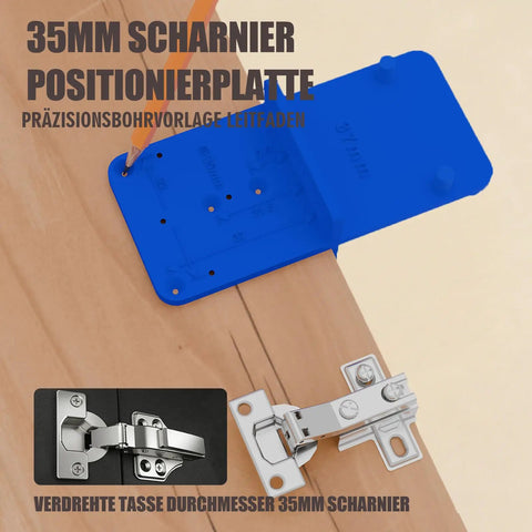 Hinge Cutter Positioning Marker Plate from Eight Piece Forstner Drill Bit Set For Woodworking With Hex Shank For DIYers