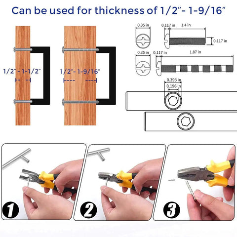Installation guide for 30 Pack 5 Inch Kitchen Square Cabinet Handles Matte Black Pulls For Cabinets And Cupboards Center To Center 5 Inch Spacing.