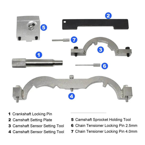 Turbo Engine Timing Tool Kit For Opel Aveo Cruze 1.0L 1.2L 1.4L Camshaft Holding Locking Tool Set with various components.