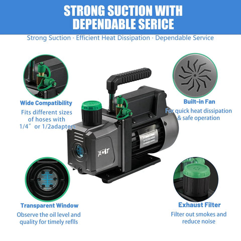 PB Motor Tech 3-Gallon vacuum chamber kit with tempered glass lid and 4.5 CFM pump (oil not included)