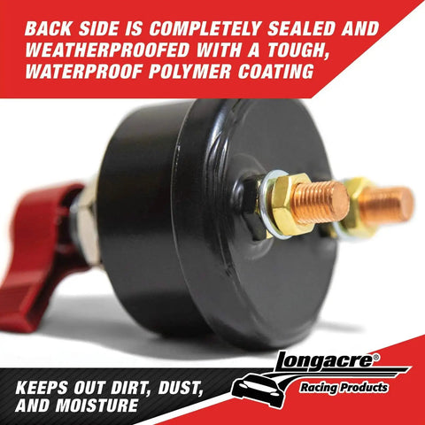 Weatherproof Battery Disconnect Switch With Red Handle 2 Terminal 175 Amp Continuous Rating For Cars Without Alternator Prevents Battery Drain And Enables Quick Emergency Disconnection