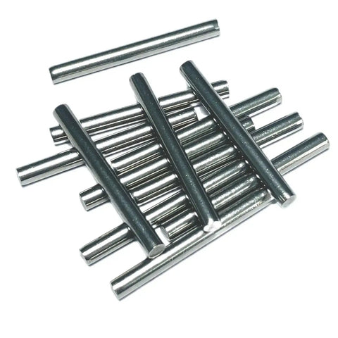 12 Pack 3mm By 30mm Dowel Pins M3 Metal Shelf Pegs For Woodworking And Furniture Stainless Steel 304 Ground To Precision Tolerance 0.0001 To 0.0005 Inch Built Tough For Shelves Bunk Beds And DIY Projects on display.