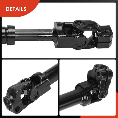 Lower Steering Shaft With U Joint For Ford F150 2009 2010 And Expedition, close-up of steel U-joints and shaft details