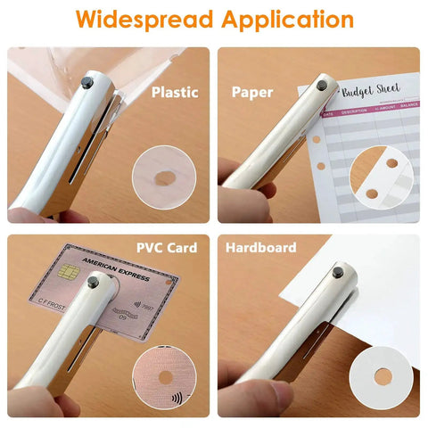 Beefy Heavy Duty Hand Held Hole Punch With 2 Inch Reach One Eighth Inch Hole Long Paper Punch for various materials