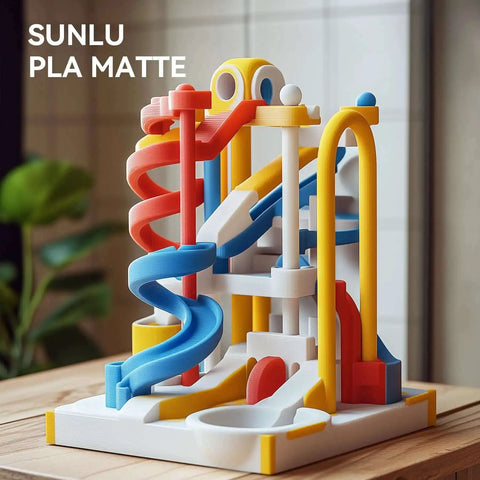 Colorful 3D printed structure using Matte White PLA Filament Bundle 1.75mm, 4 Spools, 4Kg Total, Neatly Wound With Matte Finish.