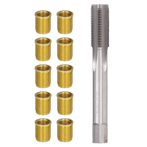 Real Deal Spark Plug Thread Repair Kit With M12 X 1.25 Inserts And M14 X 1.25 Tap Includes 10 Helicoil Style Inserts visible