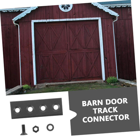 Barn Door Track Connector Kit One Set Joint Plate For Seamless Installation And Ultra Smooth Operation With Quiet Rust Resistant Hardware