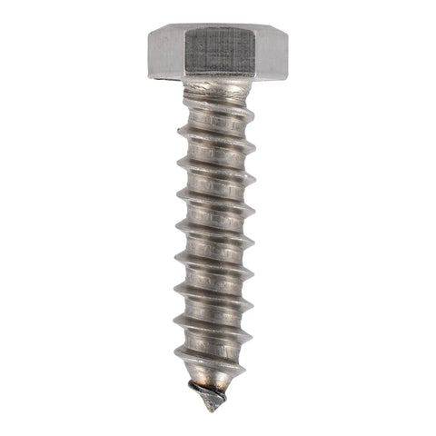 Beefy Stainless Lag Bolts 3/8 By 1-1/2 Inch Heavy Duty Wood Screws 25 Pack 304 Stainless Steel Hex Lag Screws For Decks And Industrial Projects ASME B18.2.1 Compliant