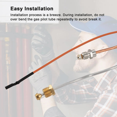 3-piece pilot and igniter replacement kit for natural gas water heater; orange insulated copper tube with brass fittings