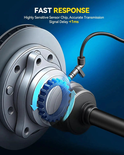 PHILTOP rear ABS wheel speed sensor set (2 pcs) shown near brake rotor in close-up view