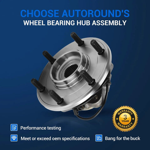 Wheel Hub And Bearing Assembly 541004 For Nissan Armada Pathfinder Infiniti QX56 Six Lug With ABS Direct Fit Front Axle Replacement