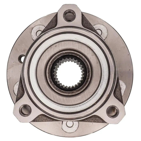 Front view of Front Hub Bearing Assembly For 1999 2003 Ford Windstar 3 Lug Without ABS Bolt On Plug And Play Direct Fit 26 Spline Ball