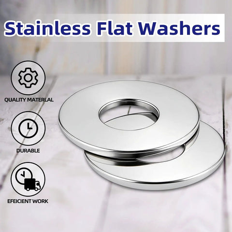 M6 Stainless Steel Flat Washers Set 50 Pieces For Industrial Automotive And Home Use Durable 304 Grade Stainless Steel With Rust Proof Corrosion Resistant Flat Bearing Surface Perfect For Quick Fixes And Everyday Fastening Etauwe