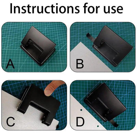 Instructions for using Heavy-Duty 2-Hole Punch Handheld Paper Punch for 20-Sheet Capacity With 50 Percent Less Effort and Built-In Waste Tray
