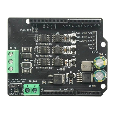Pro Grade BLDC Motor Controller for FOC Shields with open source compatibility and Hall sensor, ideal for Arduino and STM32 projects.