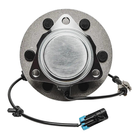 RWD Front Wheel Bearing Hub Assembly With ABS For 99-06 Chevy Silverado Sierra 1500, rear view with ABS sensor wire