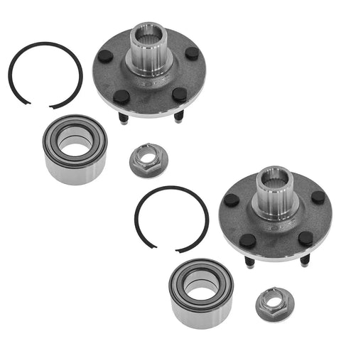 Two Piece Front Wheel Bearing And Hub Kit For Ford Escape Mazda Tribute And Mercury Mariner 2001 2012 2001 2011 2005 2011 Driver Side And Passenger Side Replacement Set No Hassle Install components shown