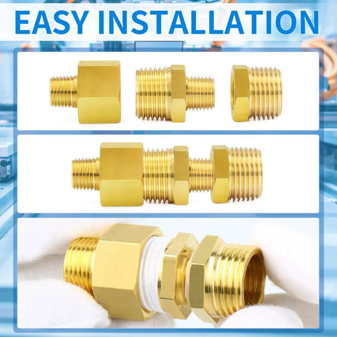 Durable Brass Pipe Fitting Reducer Hex Bushing 1/2 NPT Male To 1/4 NPT Female Thread Adapter For Plumbing And HVAC Systems Corrosion Resistant 12 Pack Easy Install And Leak Free Seals For Reliable Performance ChillWaves.