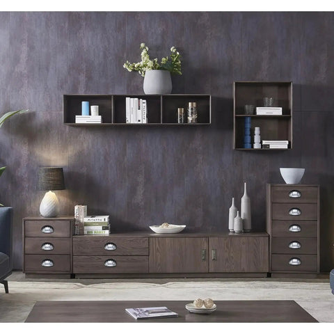 Living room with furniture featuring Three Inch Hole Centers Clear Glass Cabinet Cup Pulls With Scalloped Crystal Glass And Oil Rubbed Bronze Base