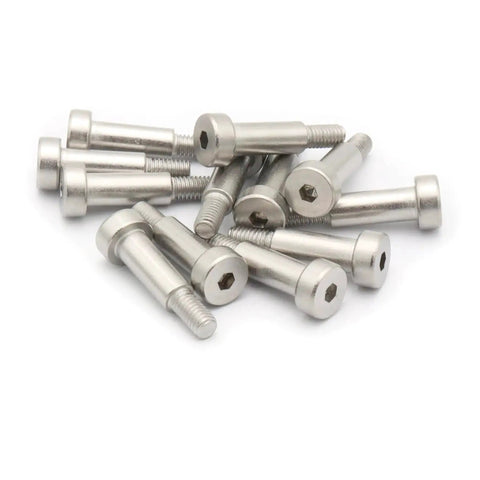 15 Piece Hex Socket Shoulder Bolts 8mm Shoulder Diameter M6 Thread 20mm Shoulder Length 304 Stainless Steel Silvery Finish