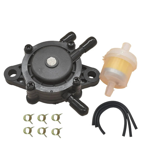 Vacuum Fuel Pump With Fuel Filter For Small Engine Lawn Mowers And Tractors Fits 17HP To 25HP Motors Easy Install With No Hassle