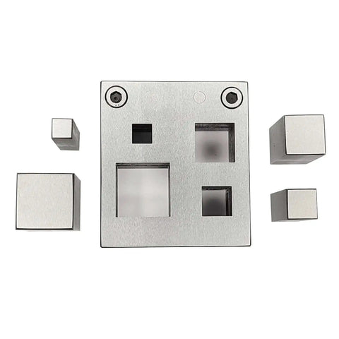 Square Disc Cutter Set With Four Punches 10x10mm 15x15mm 20x20mm And 27x27mm DIY Jewelry Making Tool For Pendants And Bracelets