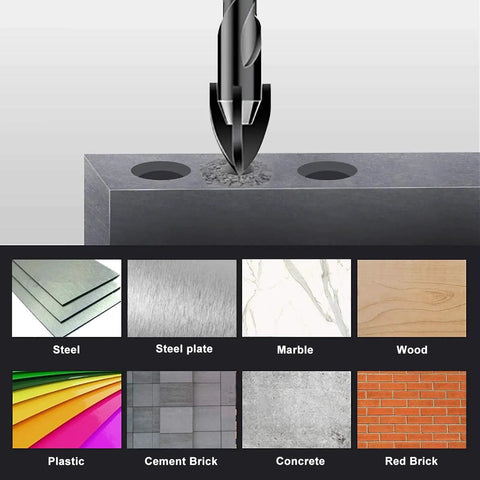 Masonry Drill Bit Set For Tile Brick Glass Plastic And Wood With Tungsten Carbide Tip 10 Pcs Anti Rust YG6X Alloy Precision