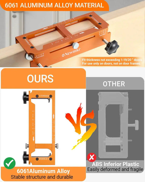 Door Hinge Jig Router Template For Universal One Quarter Inch And Five Eighth Inch Radius Hinges Aluminum Alloy Hinge Mortiser