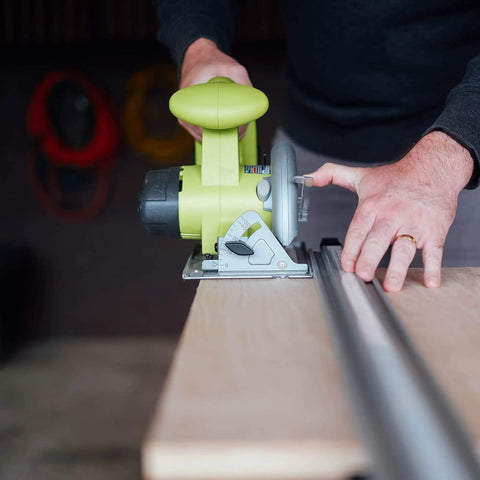 Using an Aluminum Pro Grip Clamp Straight Edge Wood Cutting Guide For Table Saw Up To 50 Inches with a circular saw
