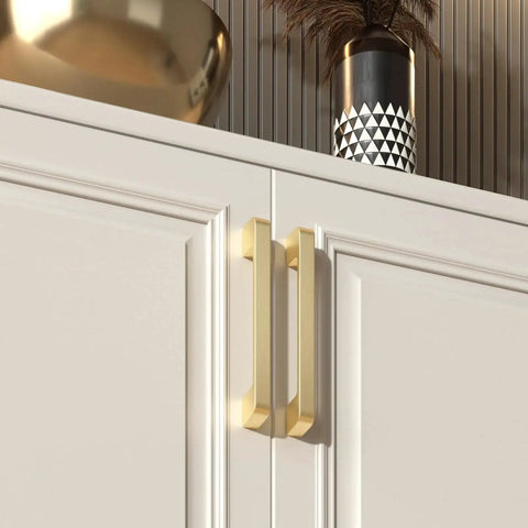 10 Pack 4 Inch Brushed Gold Cabinet Pulls Made From Solid Zinc Alloy For Kitchen Cabinets And Dresser Drawers Brushed Brass Hardware