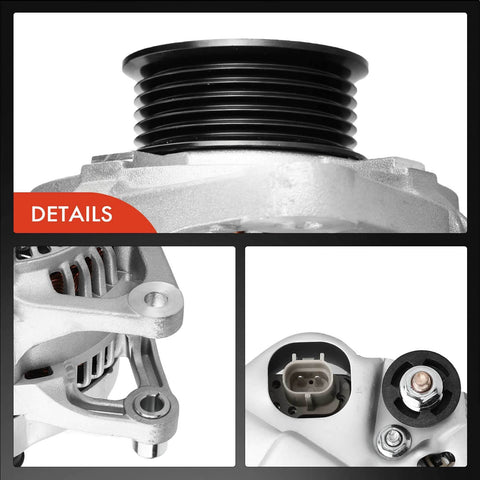 Alternator Replacement For Dodge Dakota 2.5L 1999 2000 And Jeep Cherokee TJ Wrangler 2.5L 4.0L 1999 2000 12V 117A Six Groove Pulley