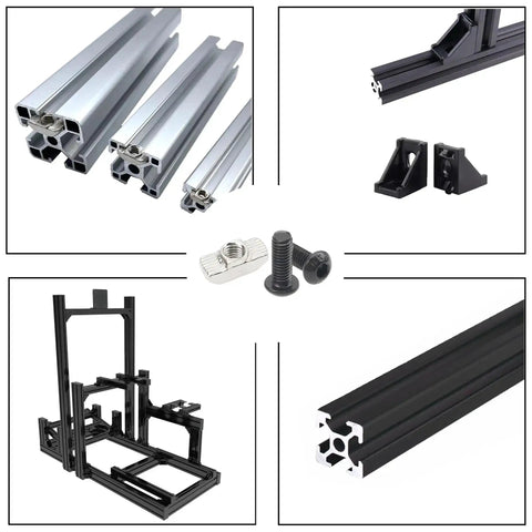 40 Series Aluminum T Slot Nuts And M6x16 Screws Kit For European 4040 Profile, components and frames setup, heavy-duty construction