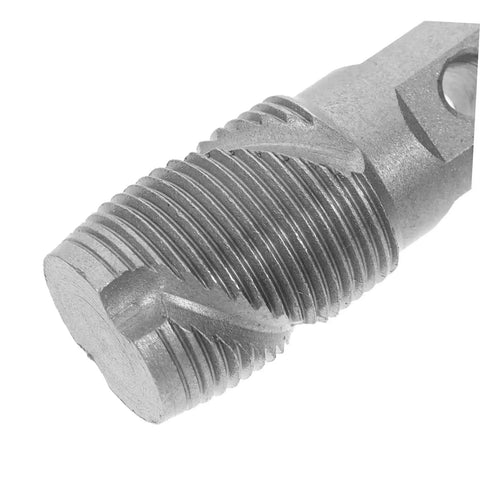 Close-up of Dual Head Water Pipe Extractor and Broken Screw Remover Tool for Stripped Screws Valves and Bolts, heavy-duty stainless steel
